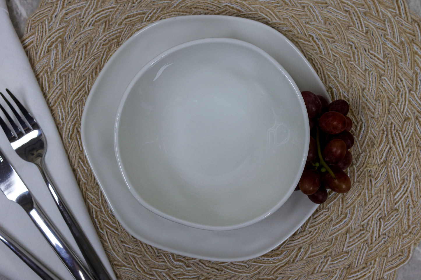 WHITE TERRA 24 pcs dinner set