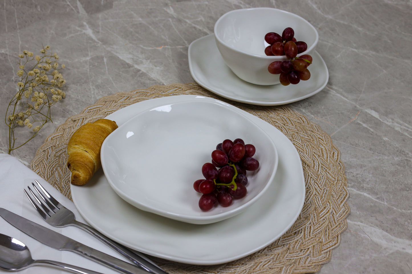 WHITE TERRA 24 pcs dinner set