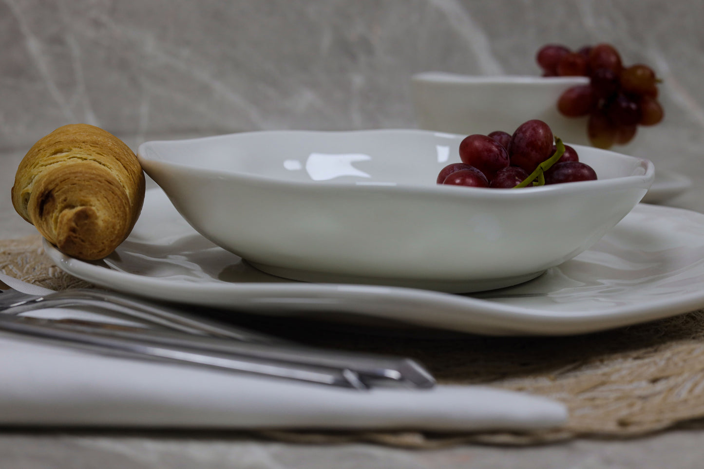 WHITE TERRA 24 pcs dinner set