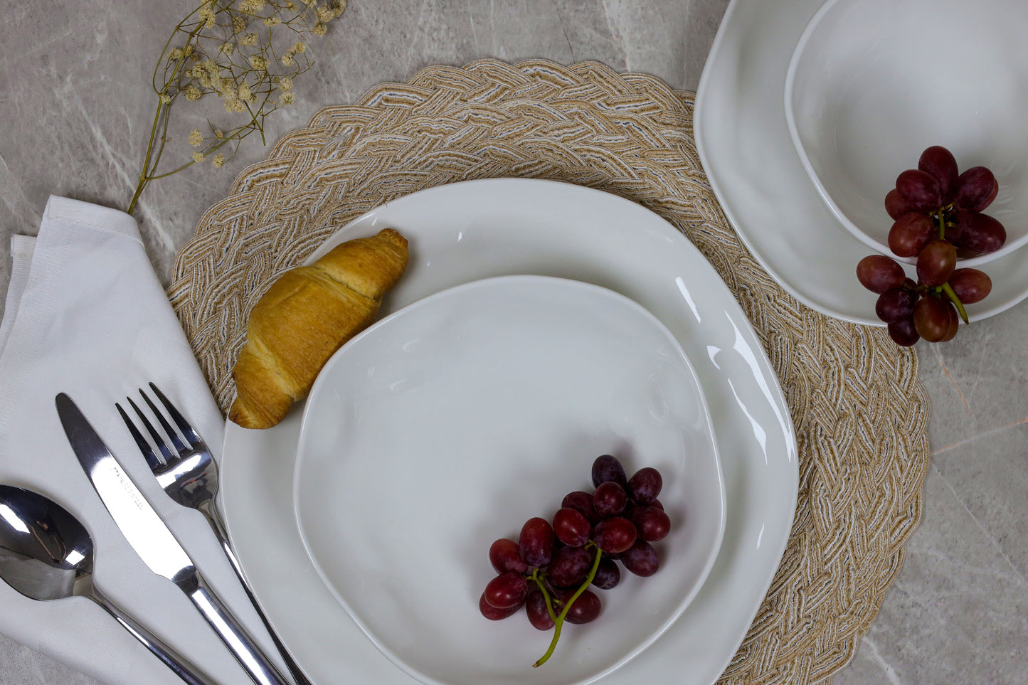 WHITE TERRA 24 pcs dinner set