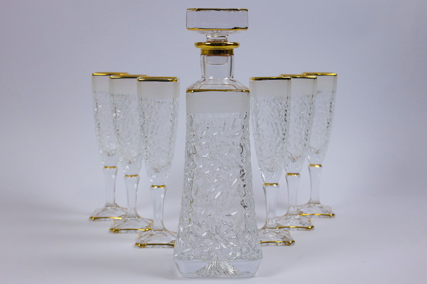 ELVINA (gold) crystal liquor set 7 pcs
