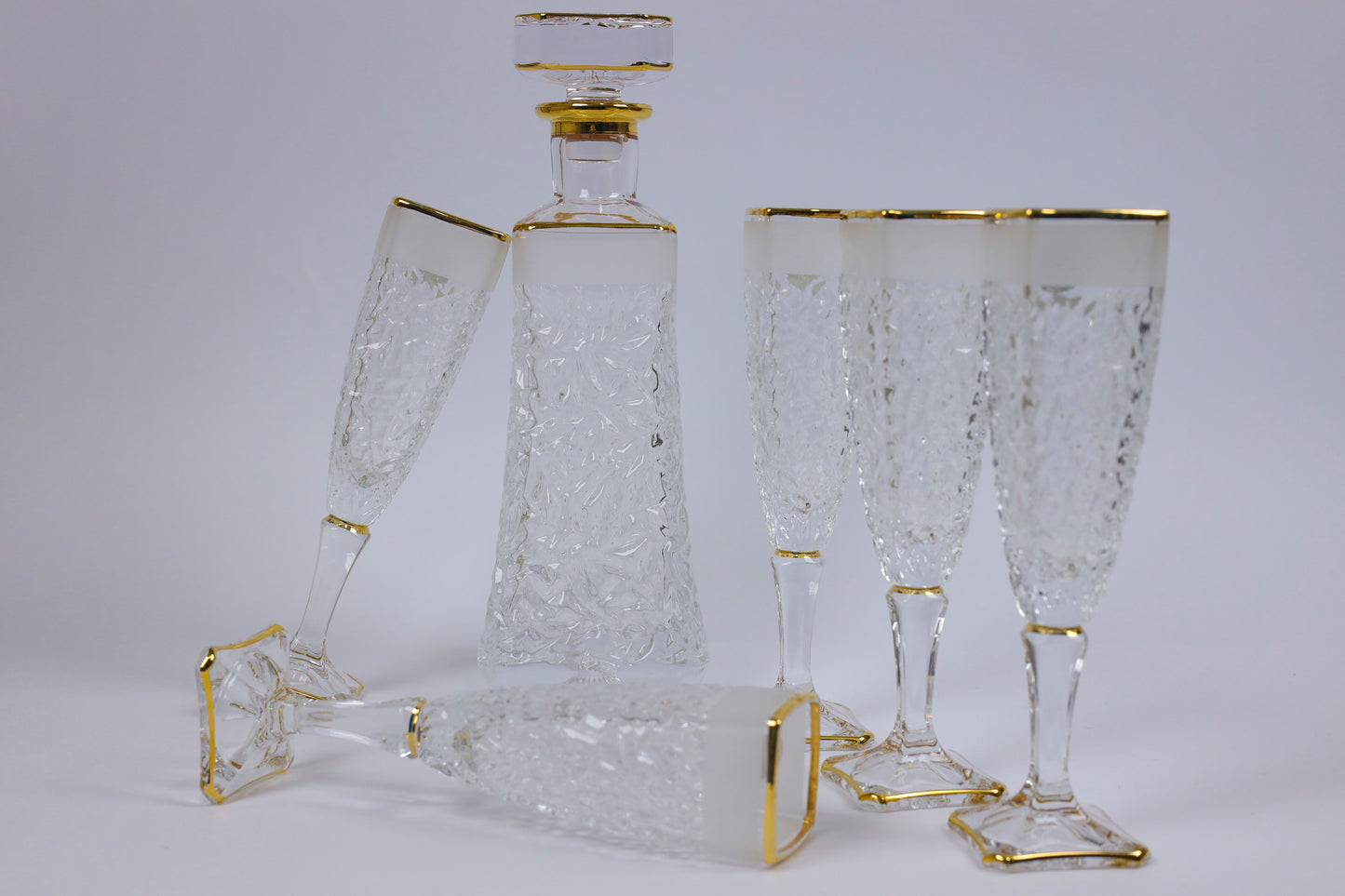 ELVINA (gold) crystal liquor set 7 pcs