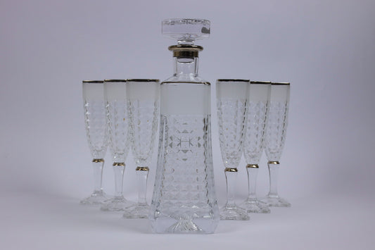 ARABELLA (silver) crystal liquor set 7 pcs