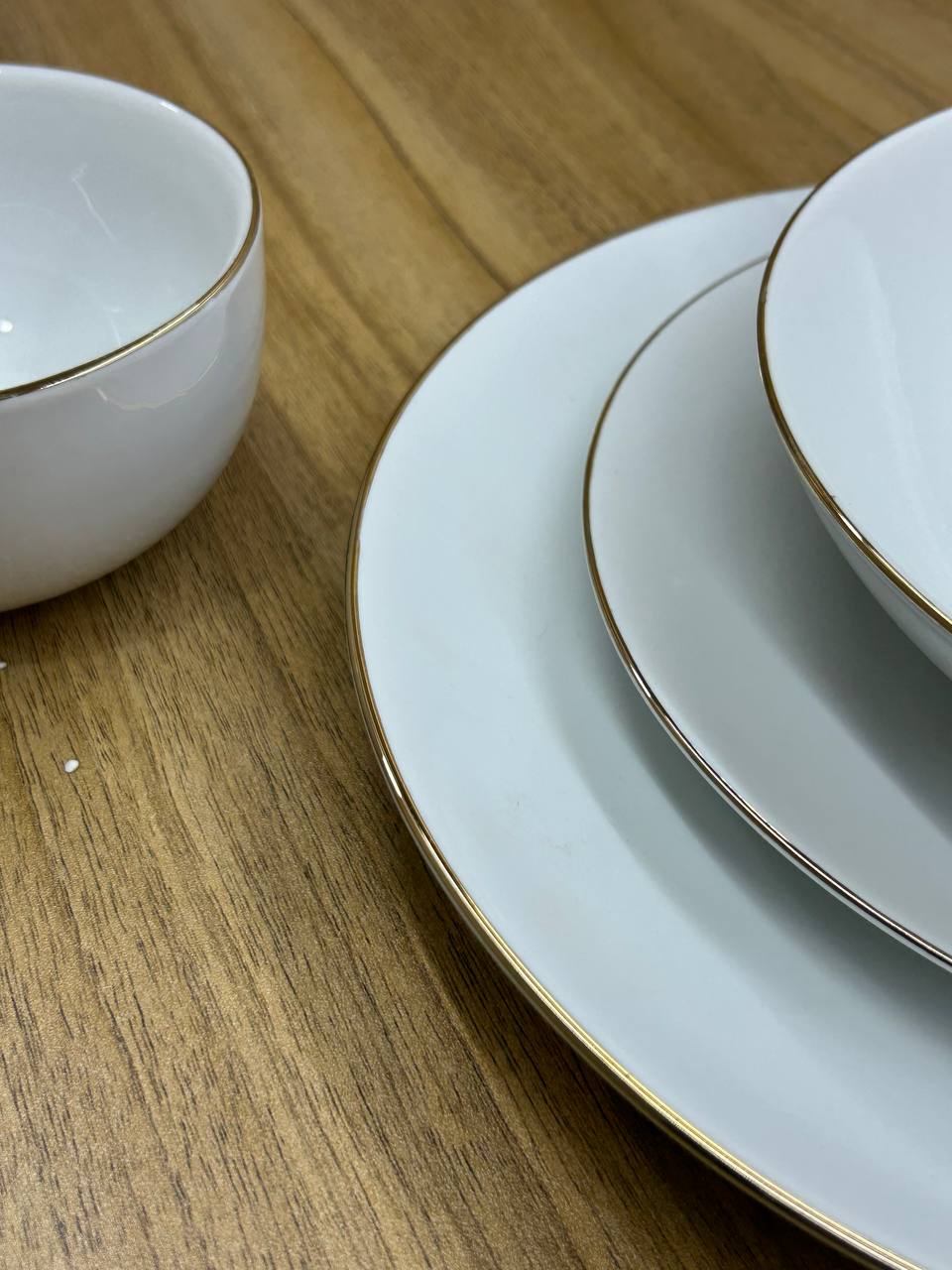 GOLD RIM dinner set 24 pcs