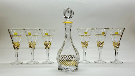 JULIANA crystal liquor set 7 pcs