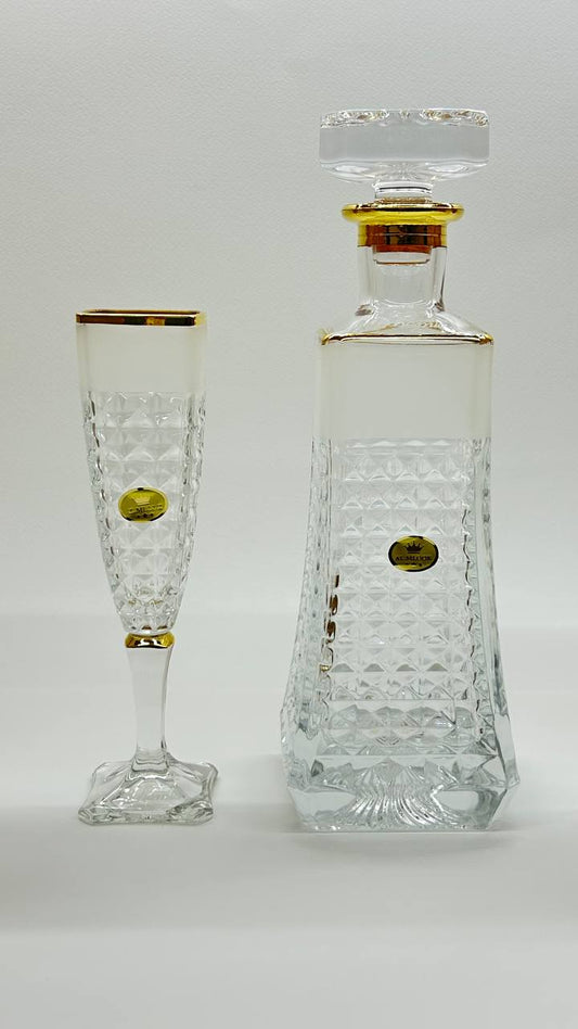 ARABELLA (gold) crystal liquor set 7 pcs