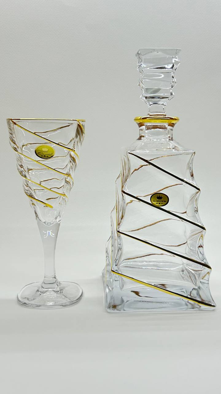 ELIZABETH crystal liquor set 7 pcs