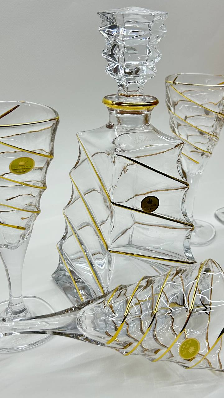 ELIZABETH crystal liquor set 7 pcs