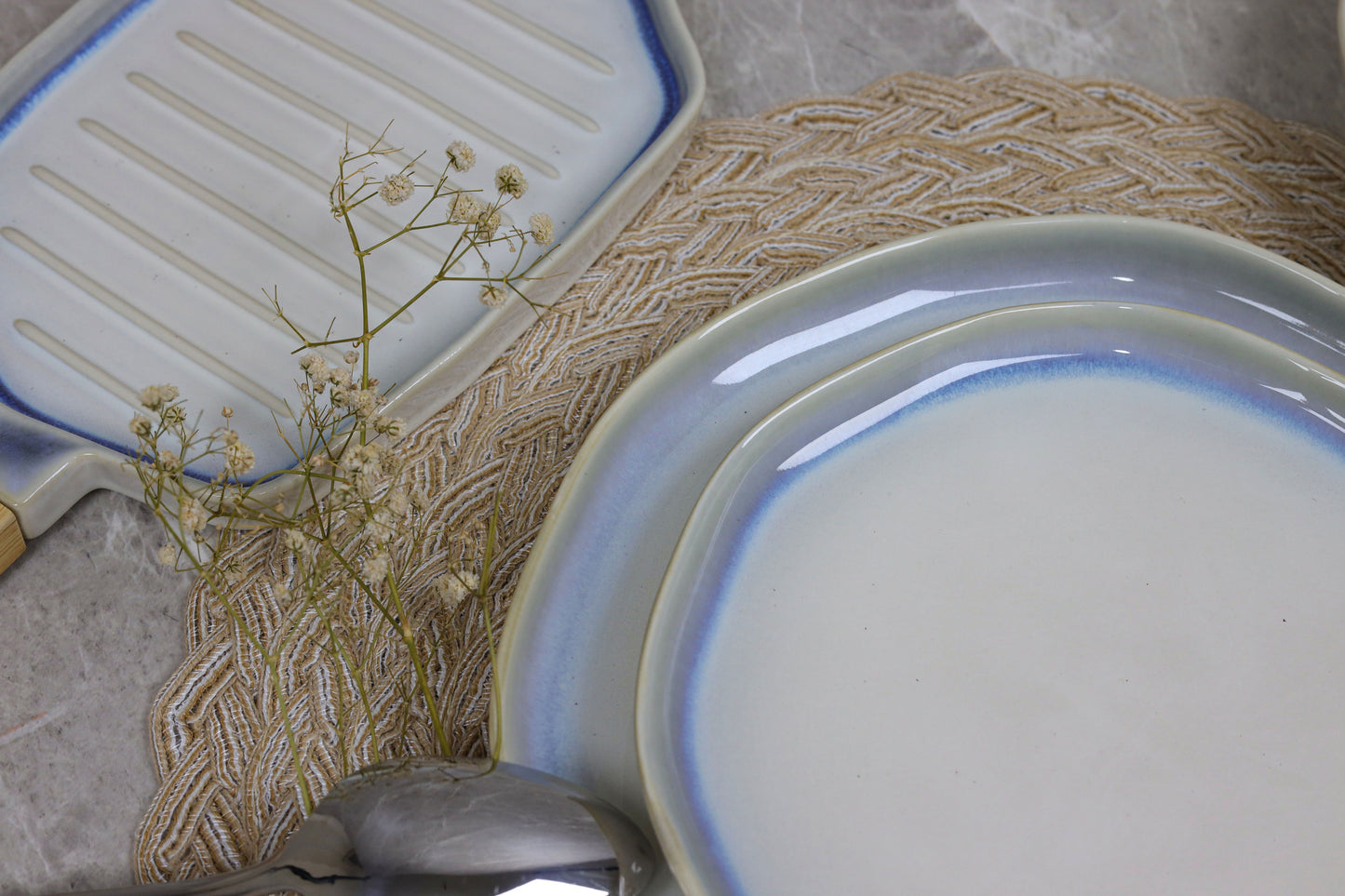 WHITE SHINY MAT dinner set 32 pcs