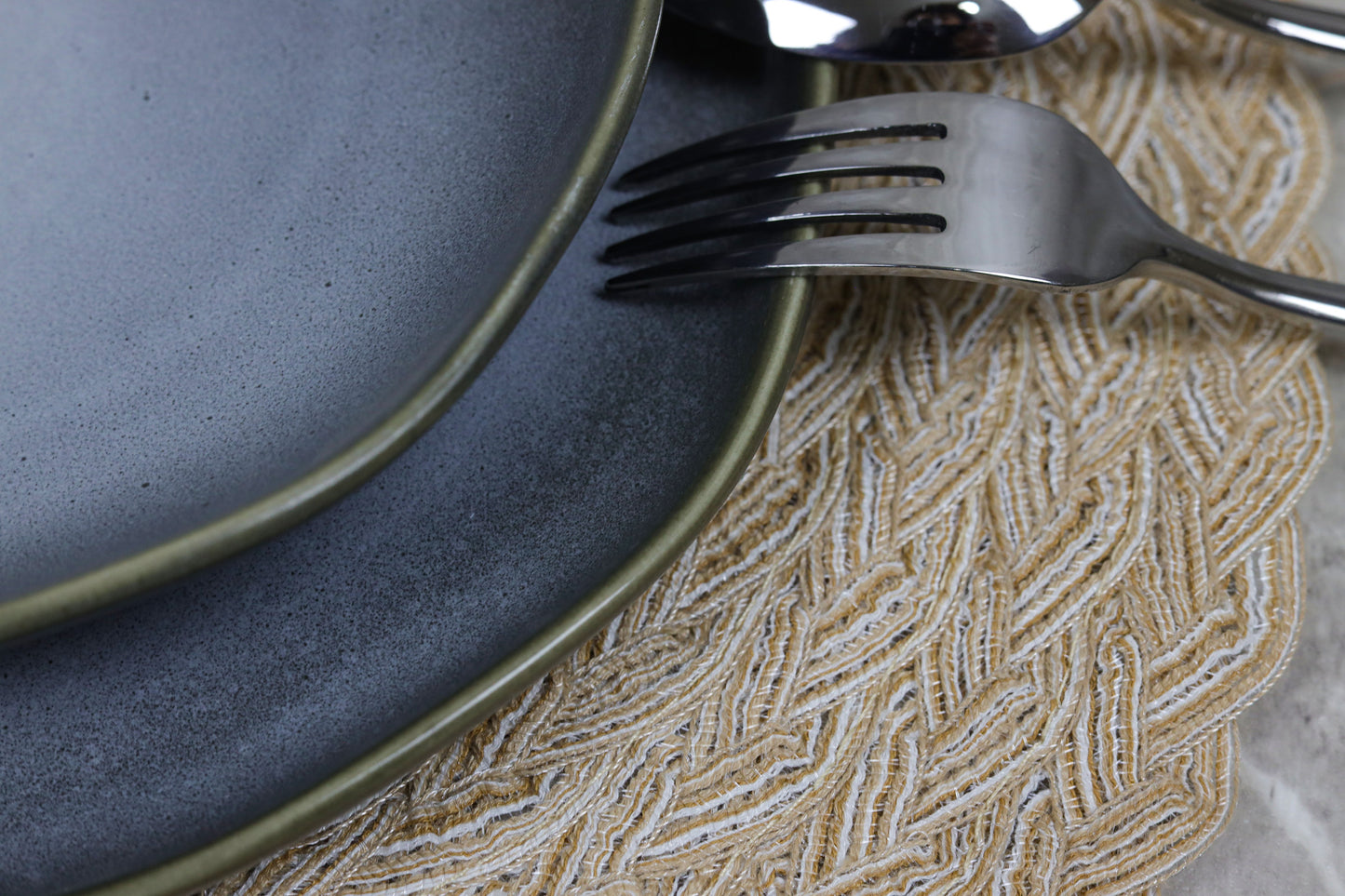 BLACK SHINY MAT dinner set 32 pcs