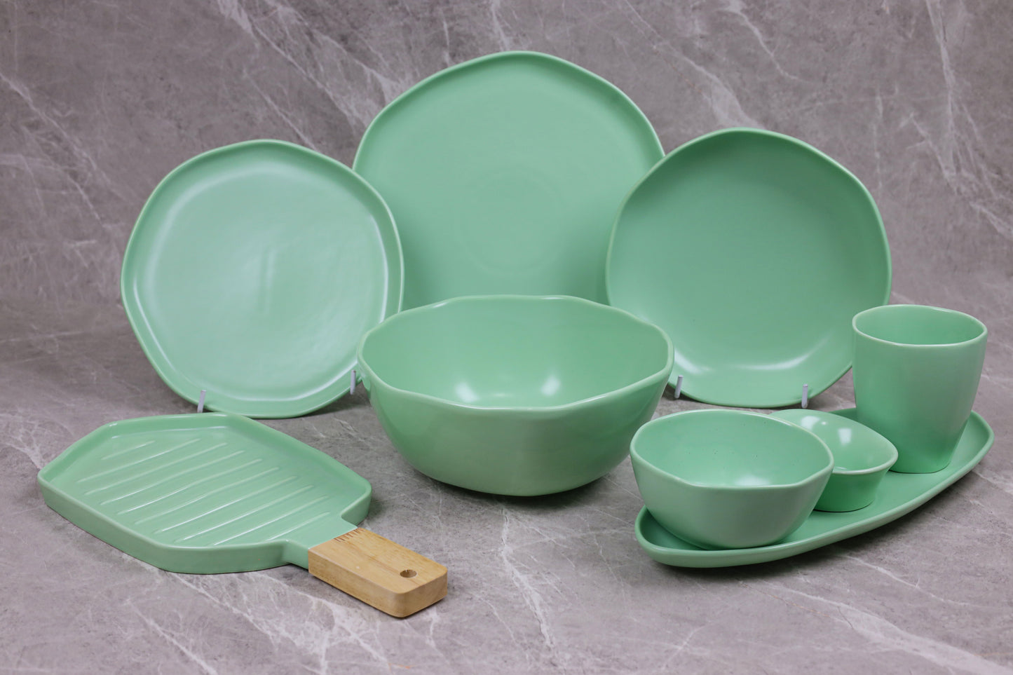 GREEN SHINY MAT dinner set 32 pcs