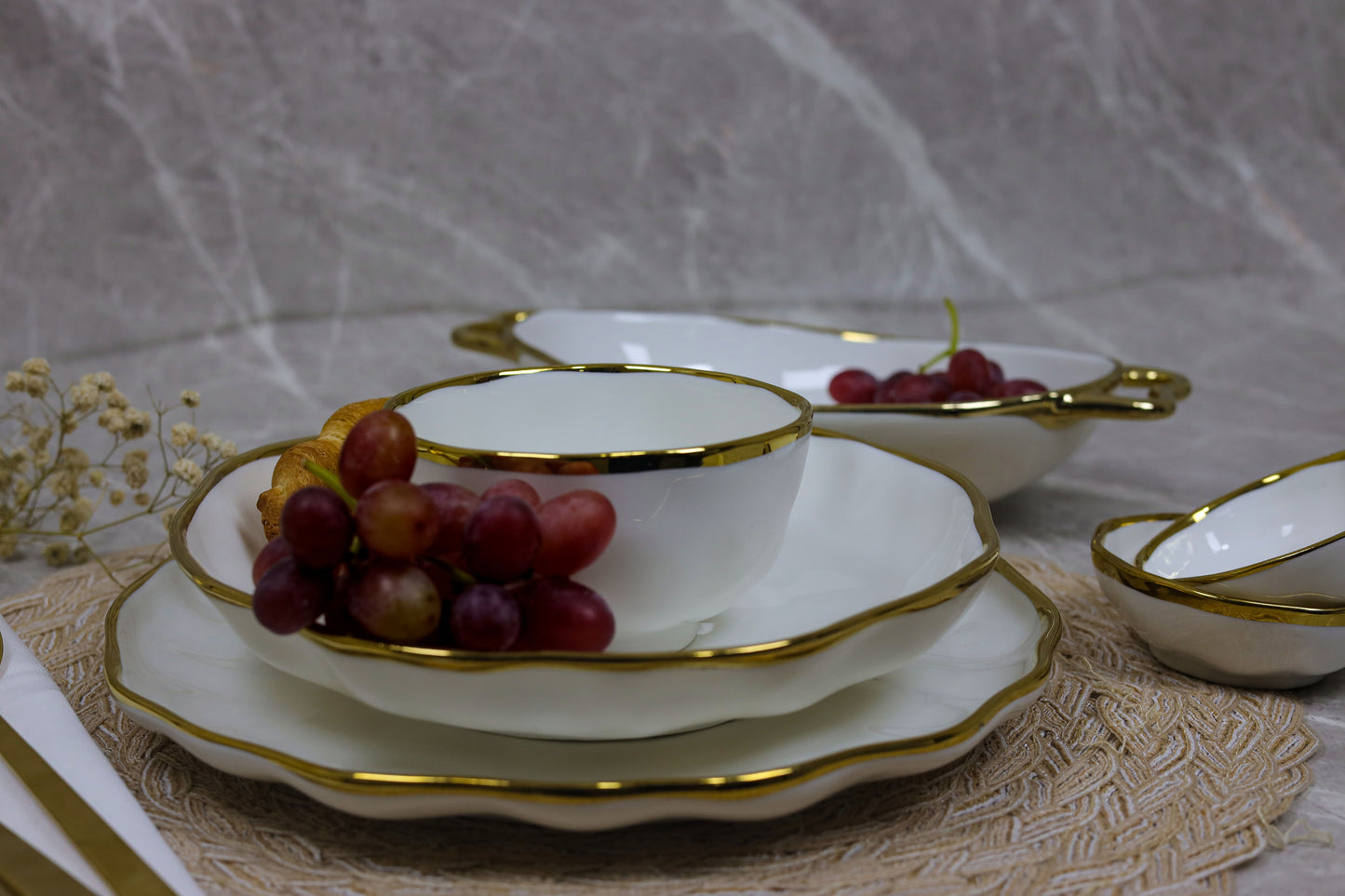 WHITE LUNA dinner set 30 pcs