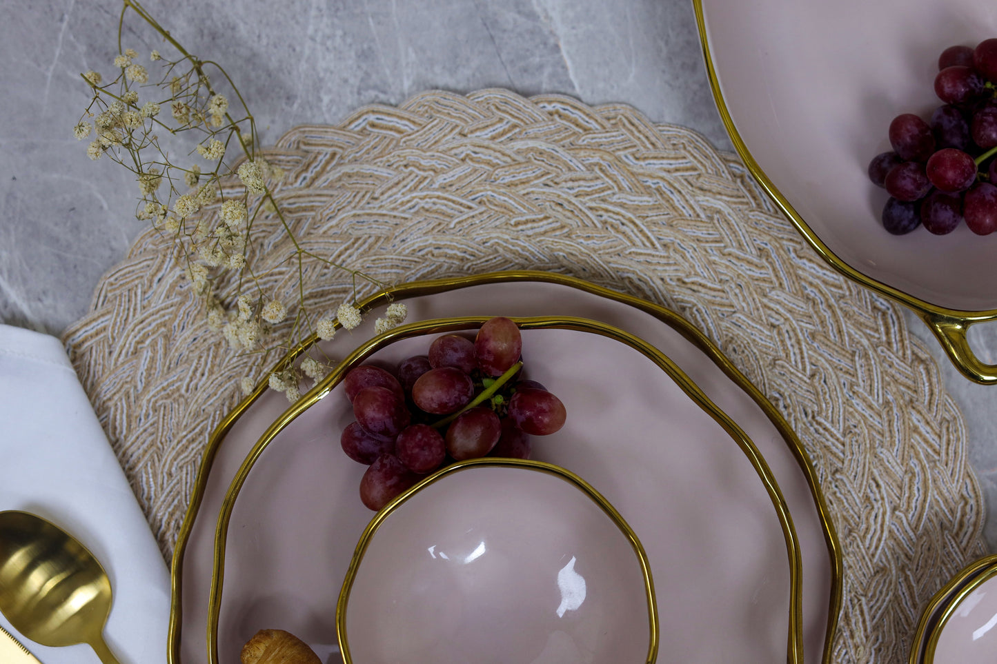 BEIGE LUNA dinner set 30 pcs