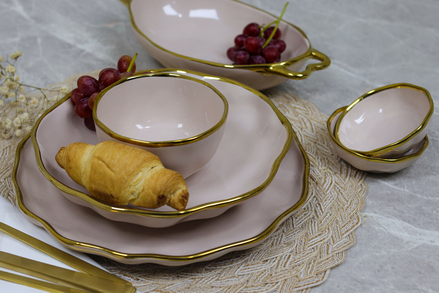 BEIGE LUNA dinner set 30 pcs
