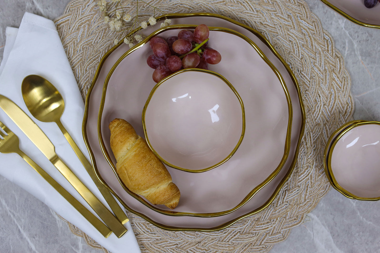 BEIGE LUNA dinner set 30 pcs