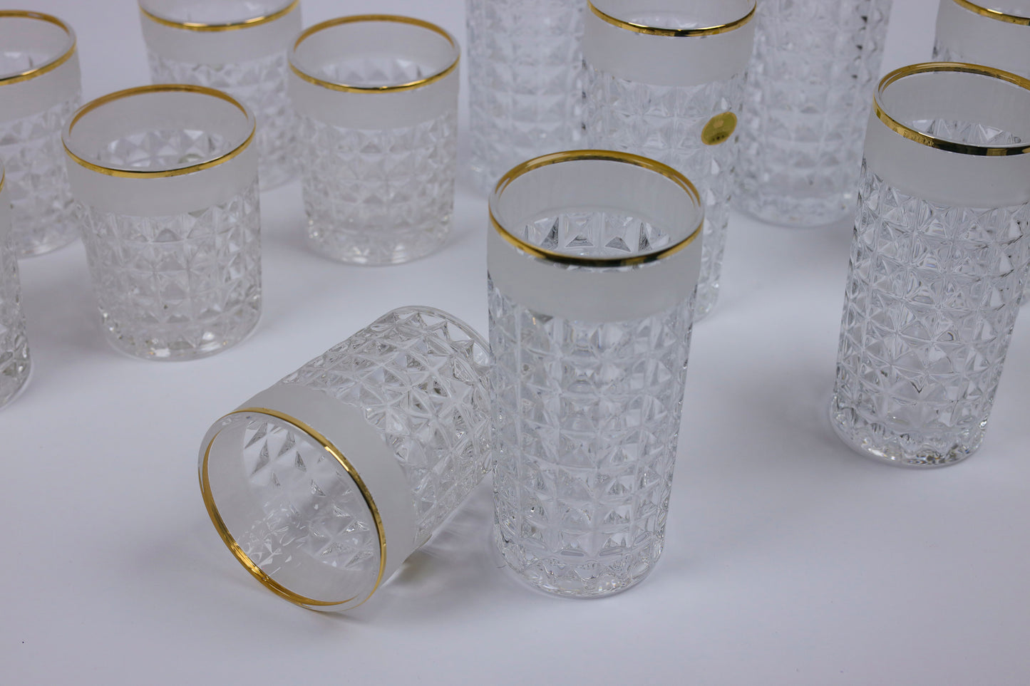 ARABELLA (gold) crystal cups set 12 pcs