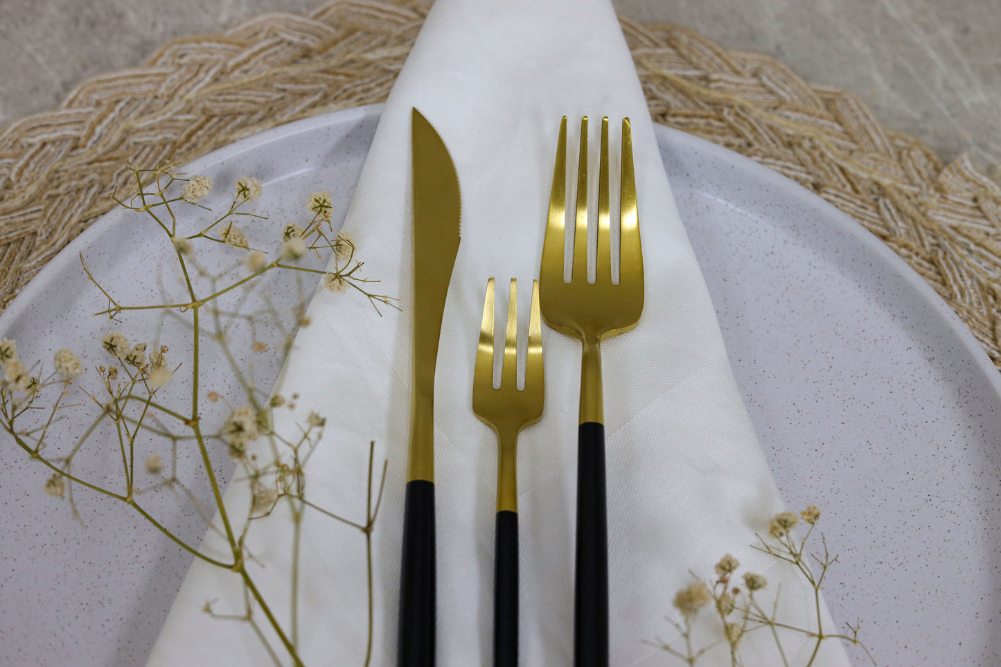 BLACK/GOLD IMPERIAL spoons set 30 pcs
