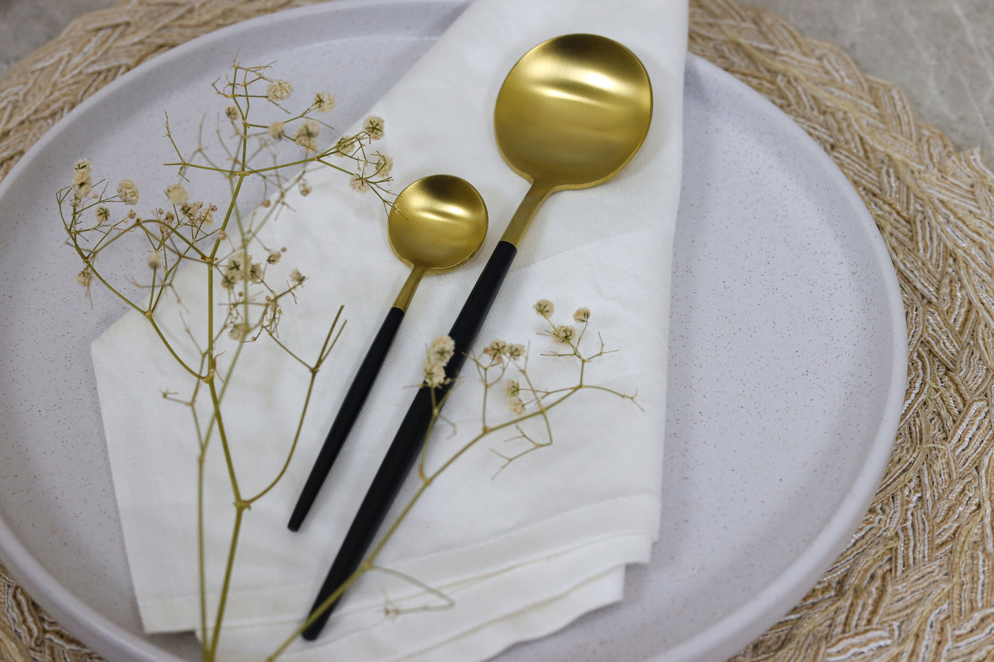 BLACK/GOLD IMPERIAL spoons set 30 pcs