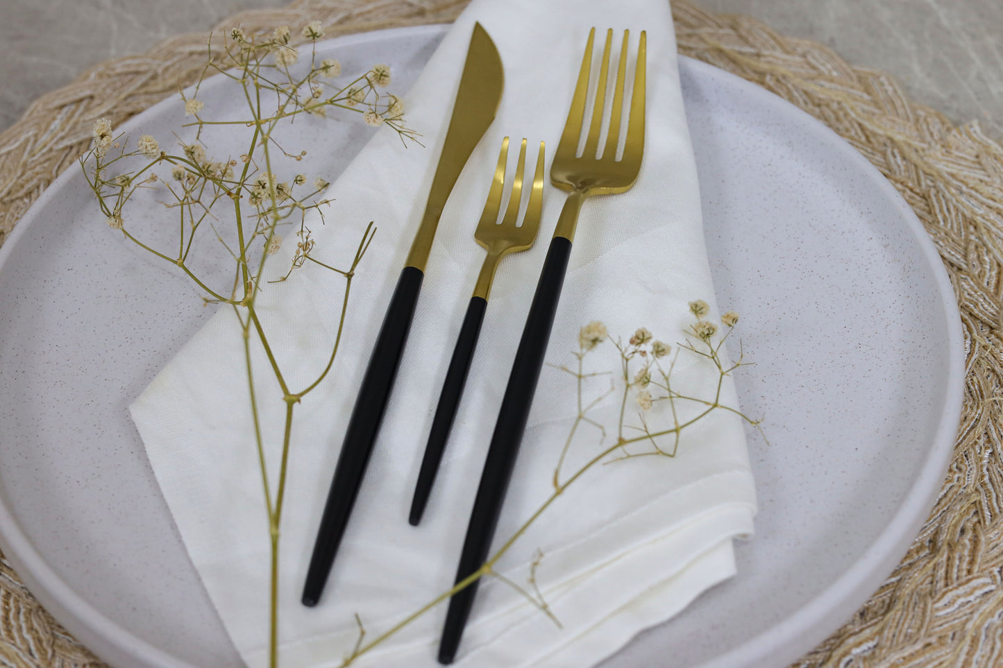 BLACK/GOLD IMPERIAL cutlery set 30 pcs