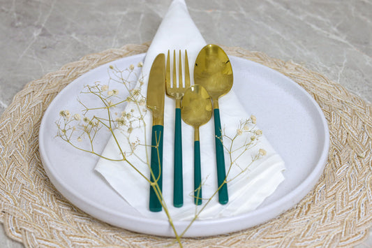 GREEN IMPERIAL spoons set 24 pcs