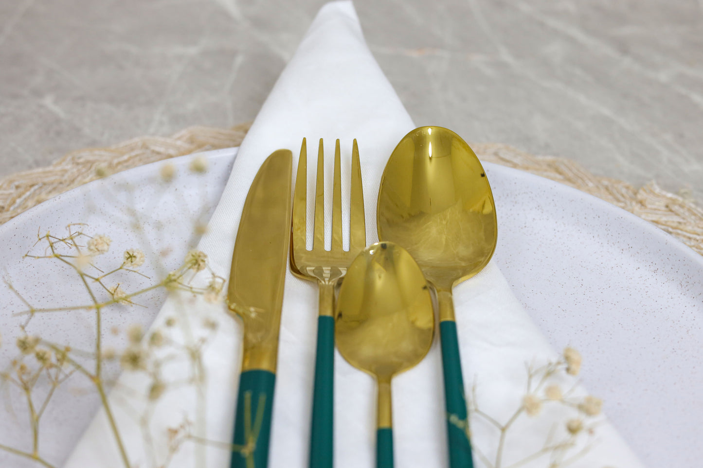 GREEN IMPERIAL spoons set 24 pcs