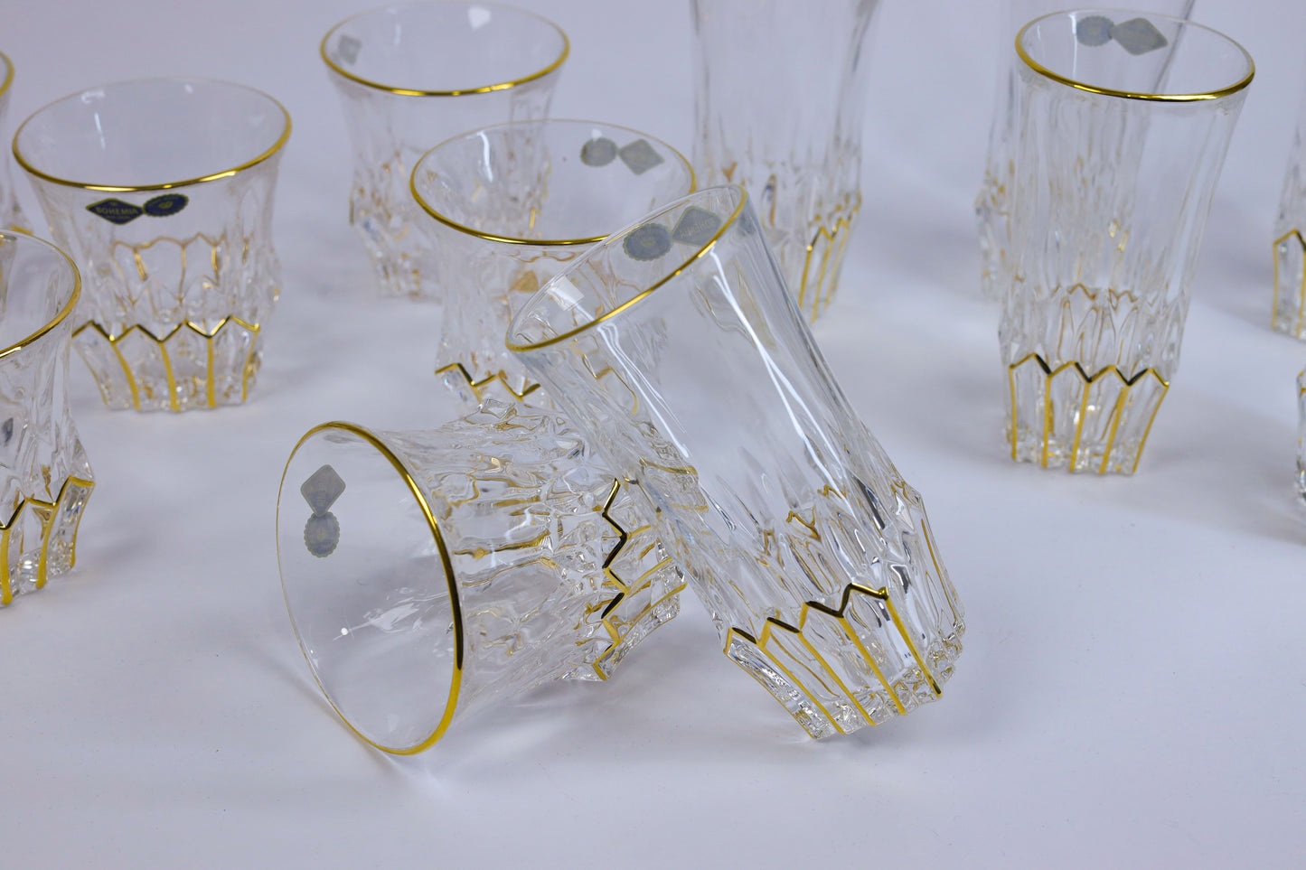 FLORIANA crystal cups set 12 pcs