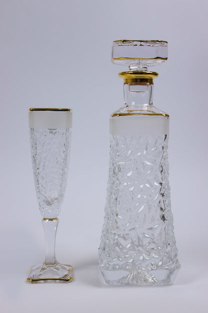 ELVINA (gold) crystal liquor set 7 pcs