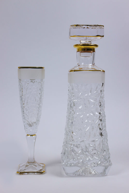 ELVINA (gold) crystal liquor set 7 pcs