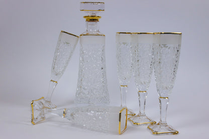 ELVINA (gold) crystal liquor set 7 pcs