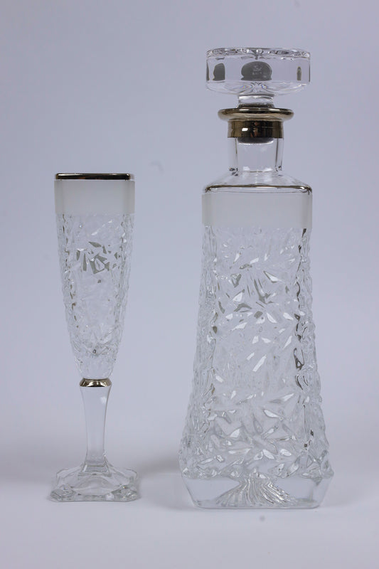 ELVINA (silver) crystal liquor set 7 pcs