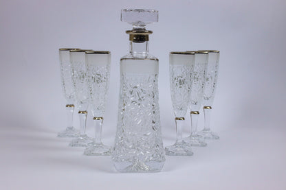 ELVINA (silver) crystal liquor set 7 pcs