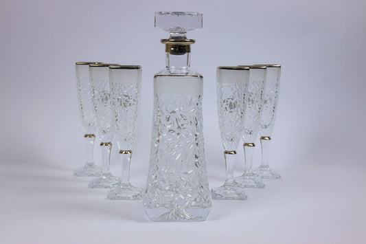 ELVINA (silver) crystal liquor set 7 pcs