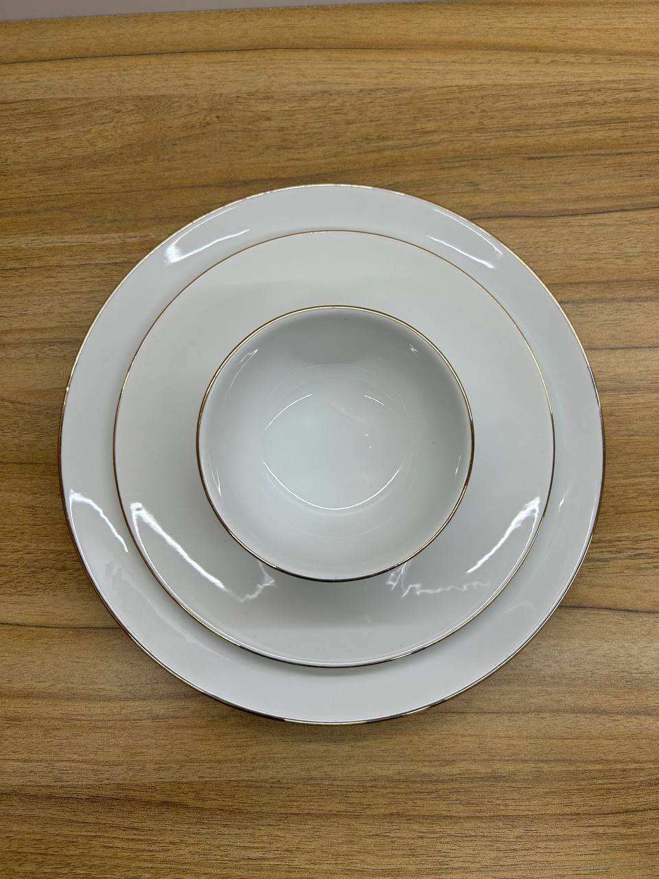 GOLD RIM dinner set 24 pcs