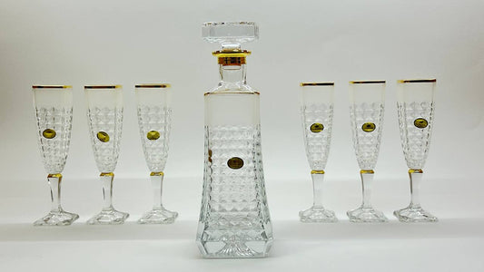 ARABELLA (gold) crystal liquor set 7 pcs