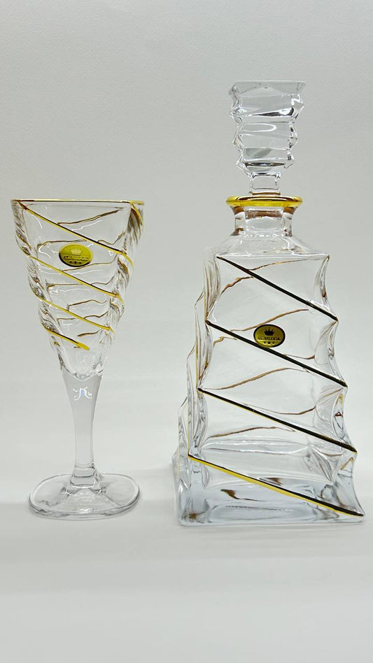 ELIZABETH crystal liquor set 7 pcs