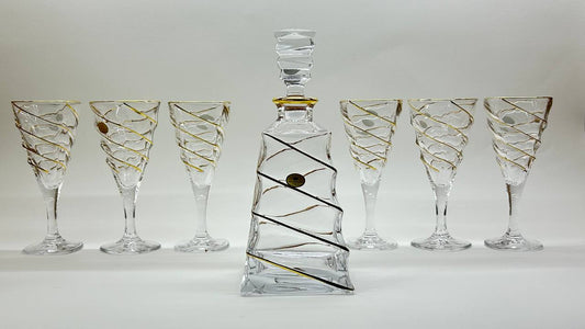ELIZABETH crystal liquor set 7 pcs