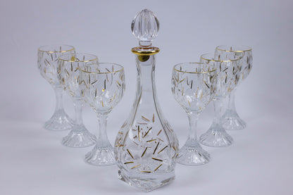 FIORELLA crystal liquor set 7 pcs
