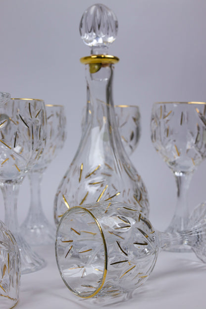 FIORELLA crystal liquor set 7 pcs