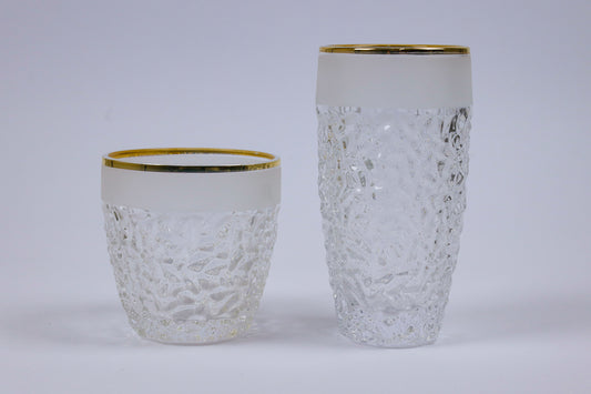 ELVINA (gold) crystal cups set 12 pcs