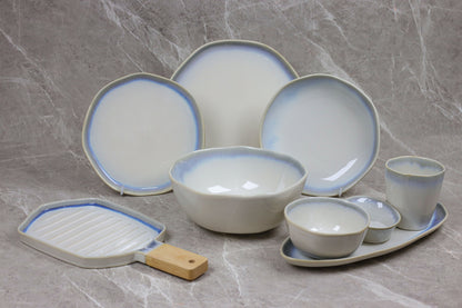 WHITE SHINY MAT dinner set 32 pcs