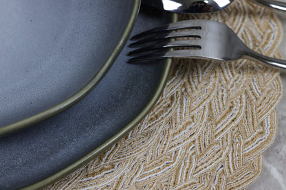 BLACK SHINY MAT dinner set 32 pcs