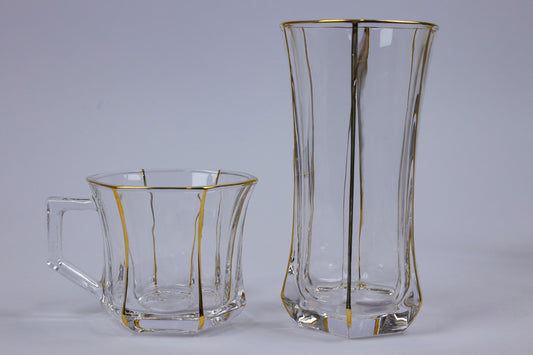 ISMERIA crystal cups set 12 pcs