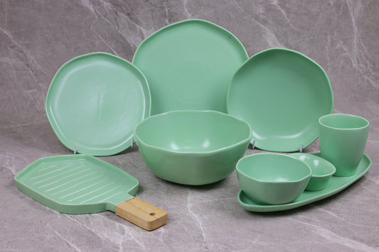 GREEN SHINY MAT dinner set 32 pcs