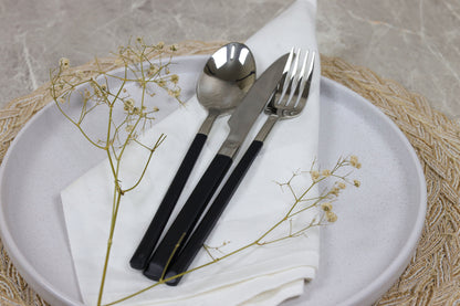BLACK/SILVER IMPERIAL spoons set 30 pcs