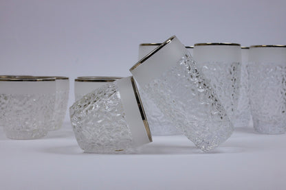 ELVINA (silver) crystal cups set 12 pcs