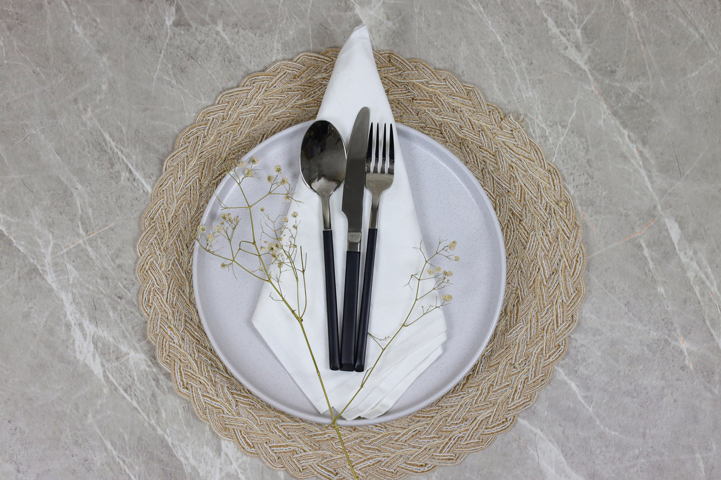 BLACK/SILVER IMPERIAL spoons set 30 pcs
