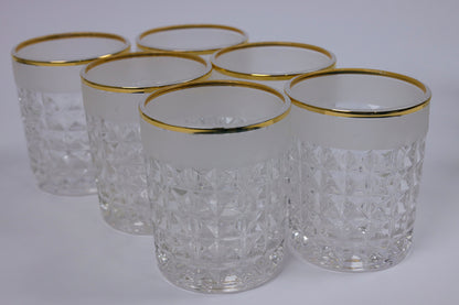 ARABELLA (gold) crystal cups set 12 pcs