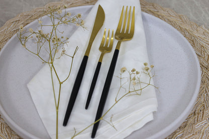 BLACK/GOLD IMPERIAL spoons set 30 pcs