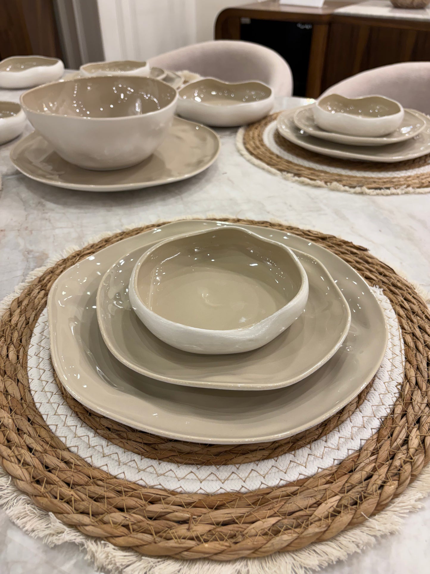 SHINY BEIGE dinner set 26 pcs