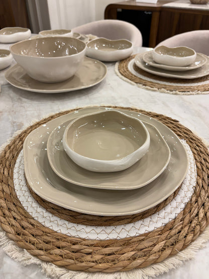 SHINY BEIGE dinner set 26 pcs